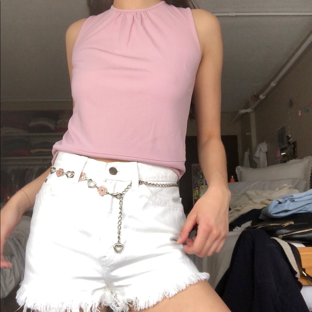 Reversible pink tank top